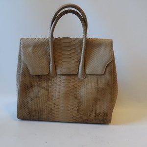 RR FOR BLOOMINGDALES EMBOSSED LEATHER SATCHEL BAG*